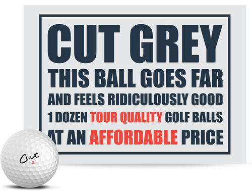 Cut Grey Golf Balls - Image 1