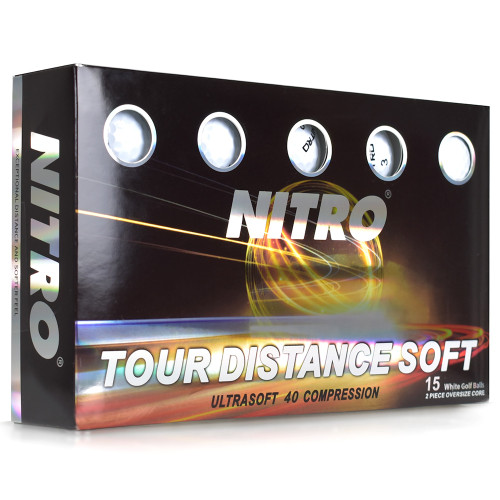 Nitro Tour Distance Soft Golf Balls [15-Ball] LOGO ONLY - Image 1