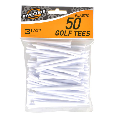 Ray Cook Golf 3 1/4"Plastic Tees (50 Blister Pack) - Image 1