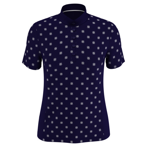 Callaway Golf Ladies Chevron Floral Print Polo Shirt - Image 1