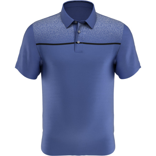 PGA Tour Golf Short Sleeve Textured Chest Print Polo - Image 1