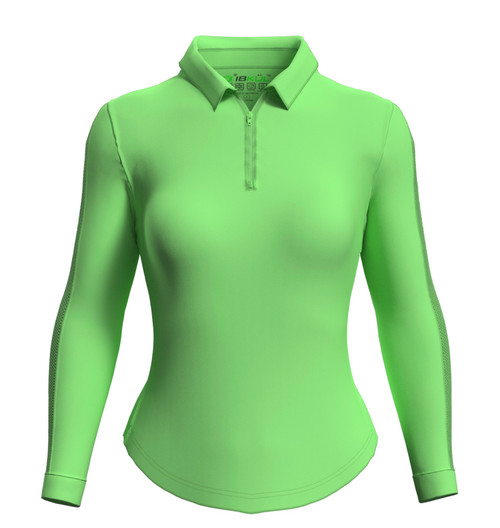 IBKUL Golf Ladies Long Sleeve Zip Polo - Image 1