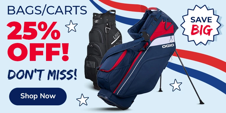 25% Off Golf Bags & Carts! Shop Now!