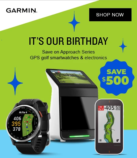 INSTANT SAVINGS on Garmin Electronics at Rock Bottom Golf brand page - mobile image