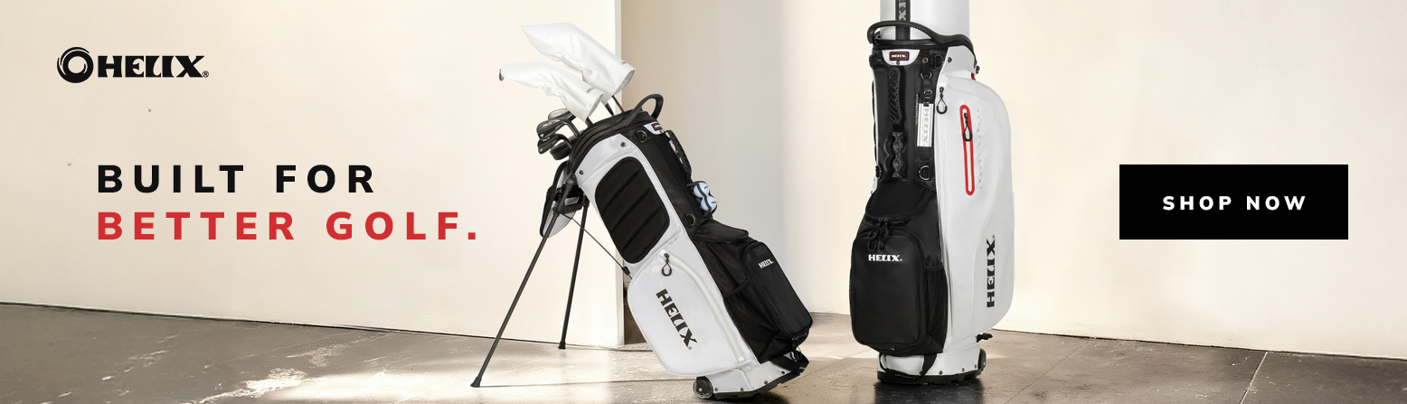 Helix Golf Equipment - Now Available at Rock Bottom Golf brand page - desktop image