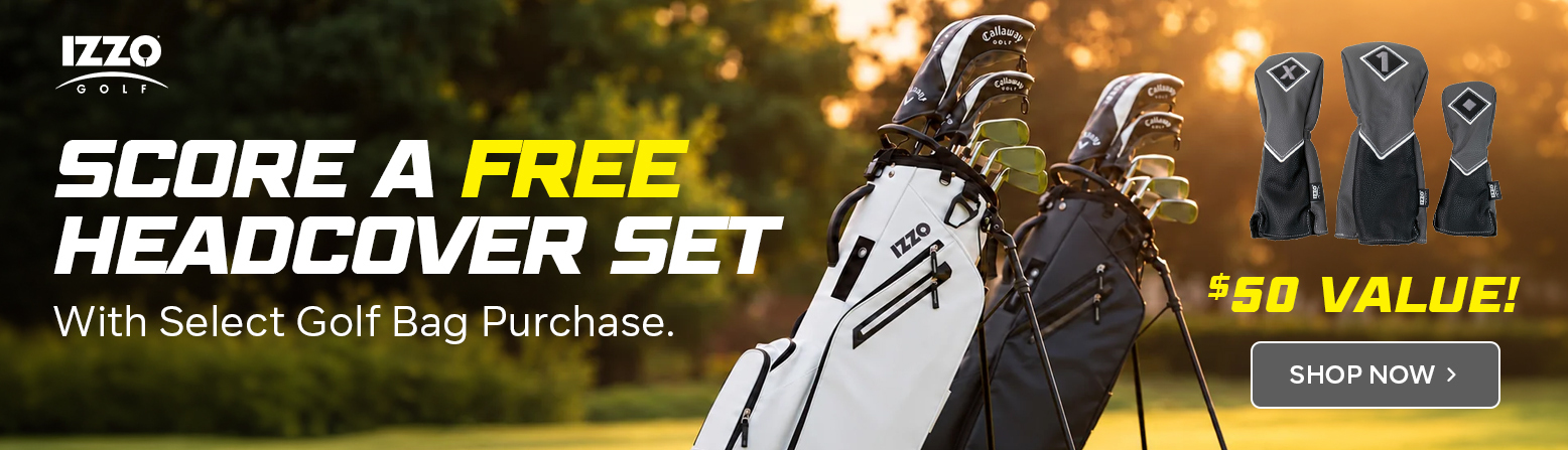 Free Golf Club Headcovers With Purchase Of Izzo Golf Bags! Shop Now!