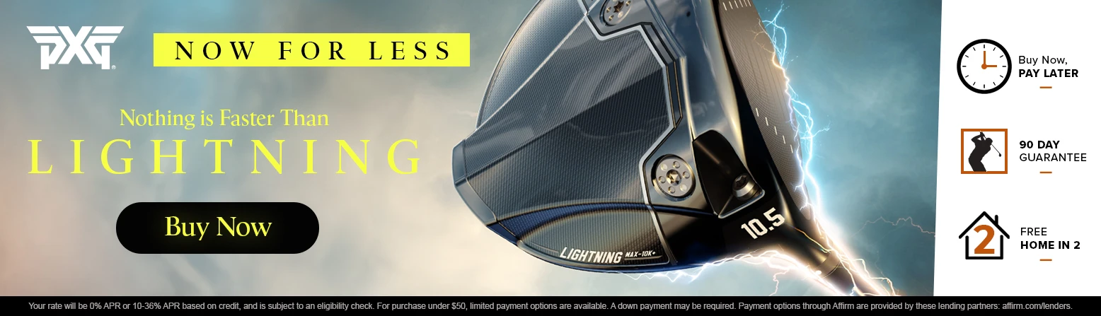 PXG Golf at Rock Bottom Golf brand page - desktop image