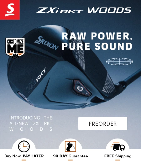Srixon Golf Clubs and Golf Balls at Rock Bottom Golf brand page - mobile image
