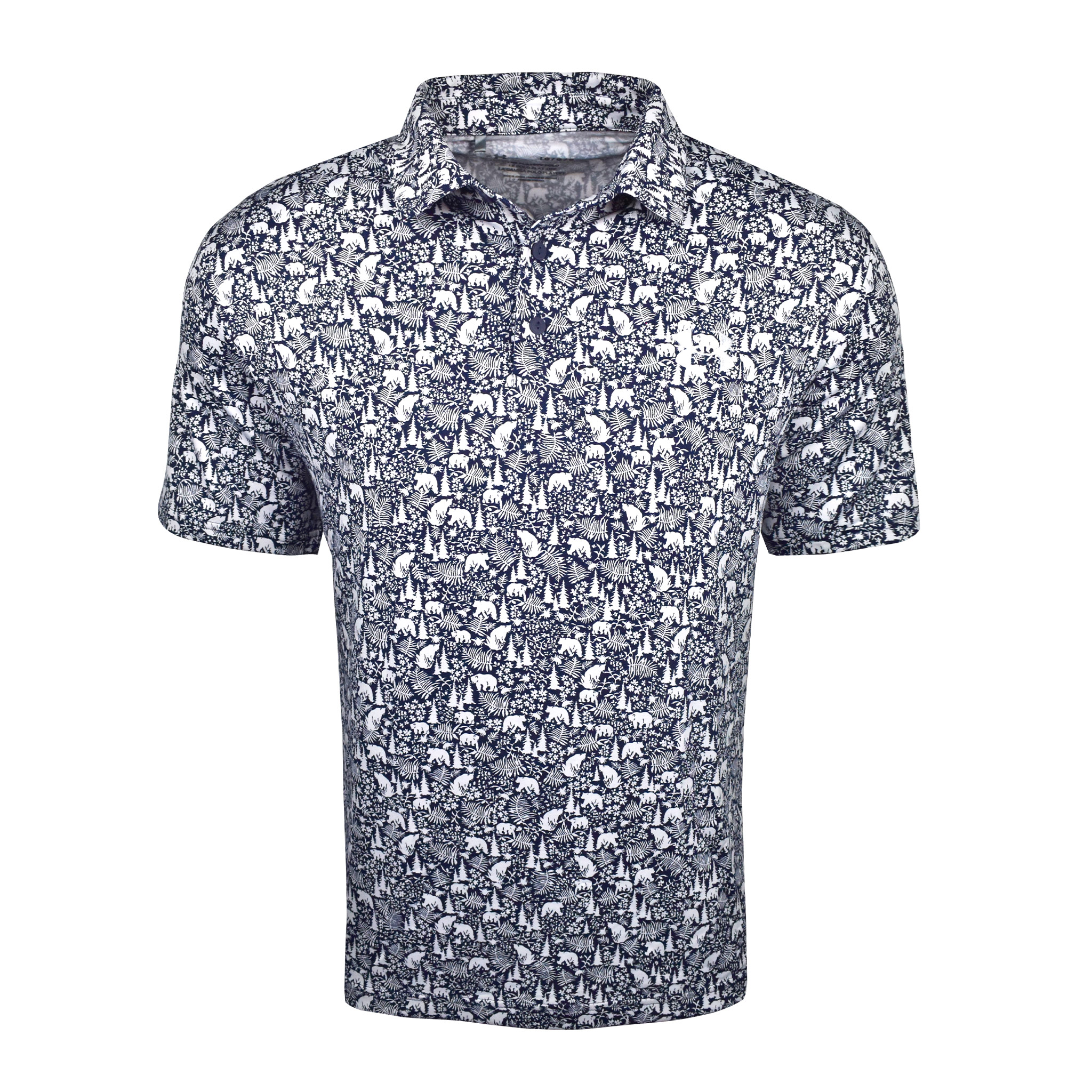 Under Armour Golf Playoff 3.0 Into the Woods Polo Marine/Midnight Navy Medium