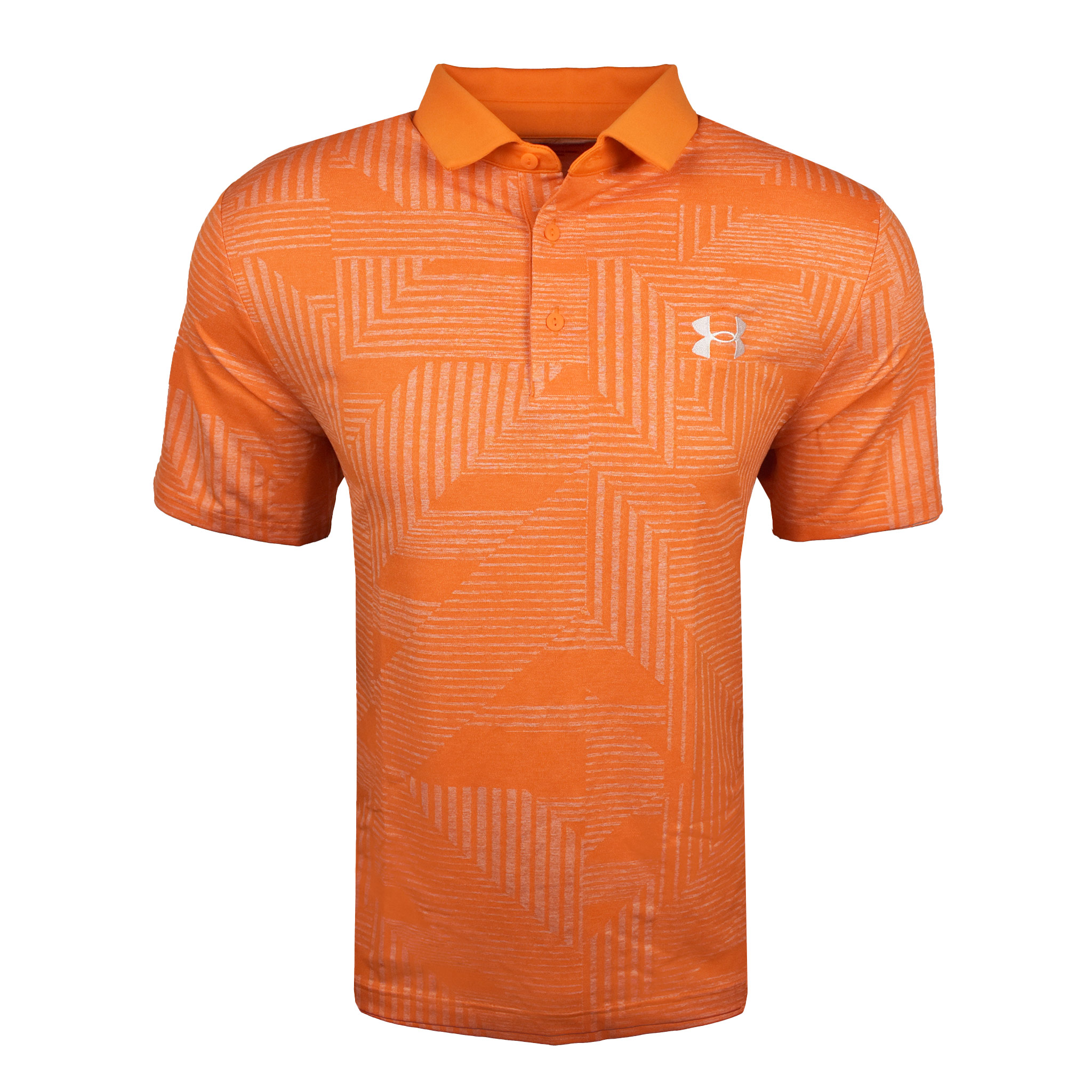 Under Armour Golf Playoff 3.0 Geometrix Jacquard Polo Nova Orange Medium