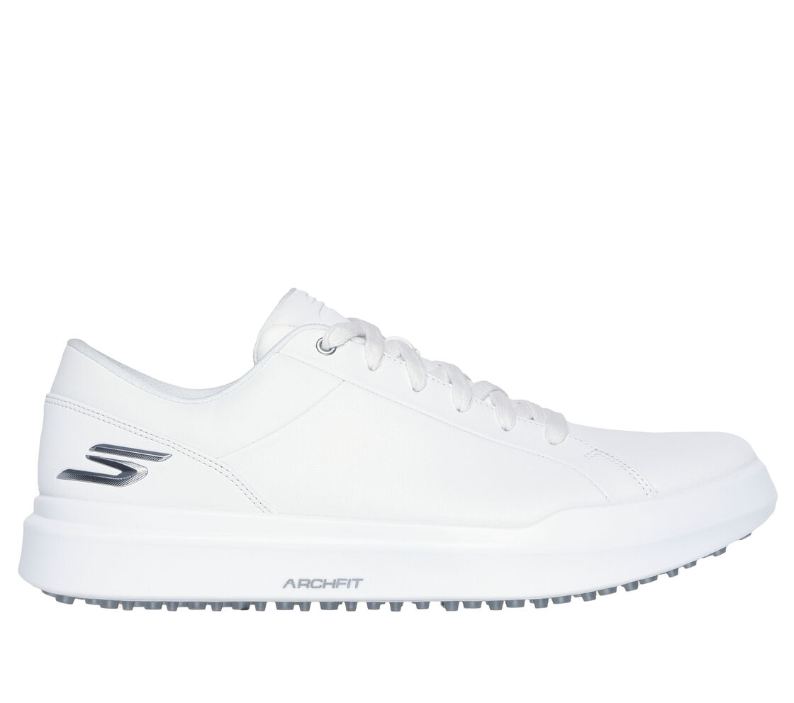 Skechers Men's Waterproof Relaxed Fit: GO GOLF Drive 6 Shoes | Size 11.0 | White | Leather | Arch Fit