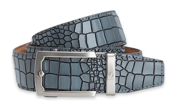 Crocodile Embossed  Dress Belt