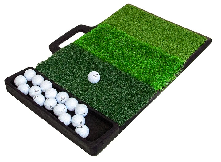 3 Tier Practice Mat w/ Ball Tray - Golf Gifts & Gallery
