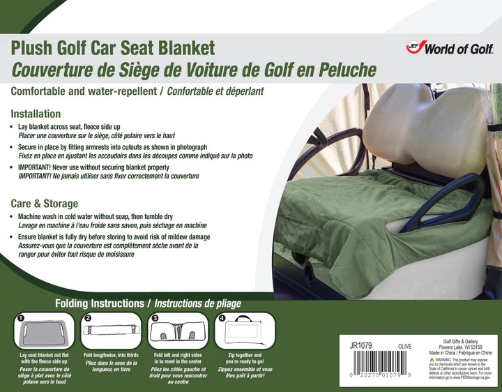 Plush Golf Car Seat Blanket