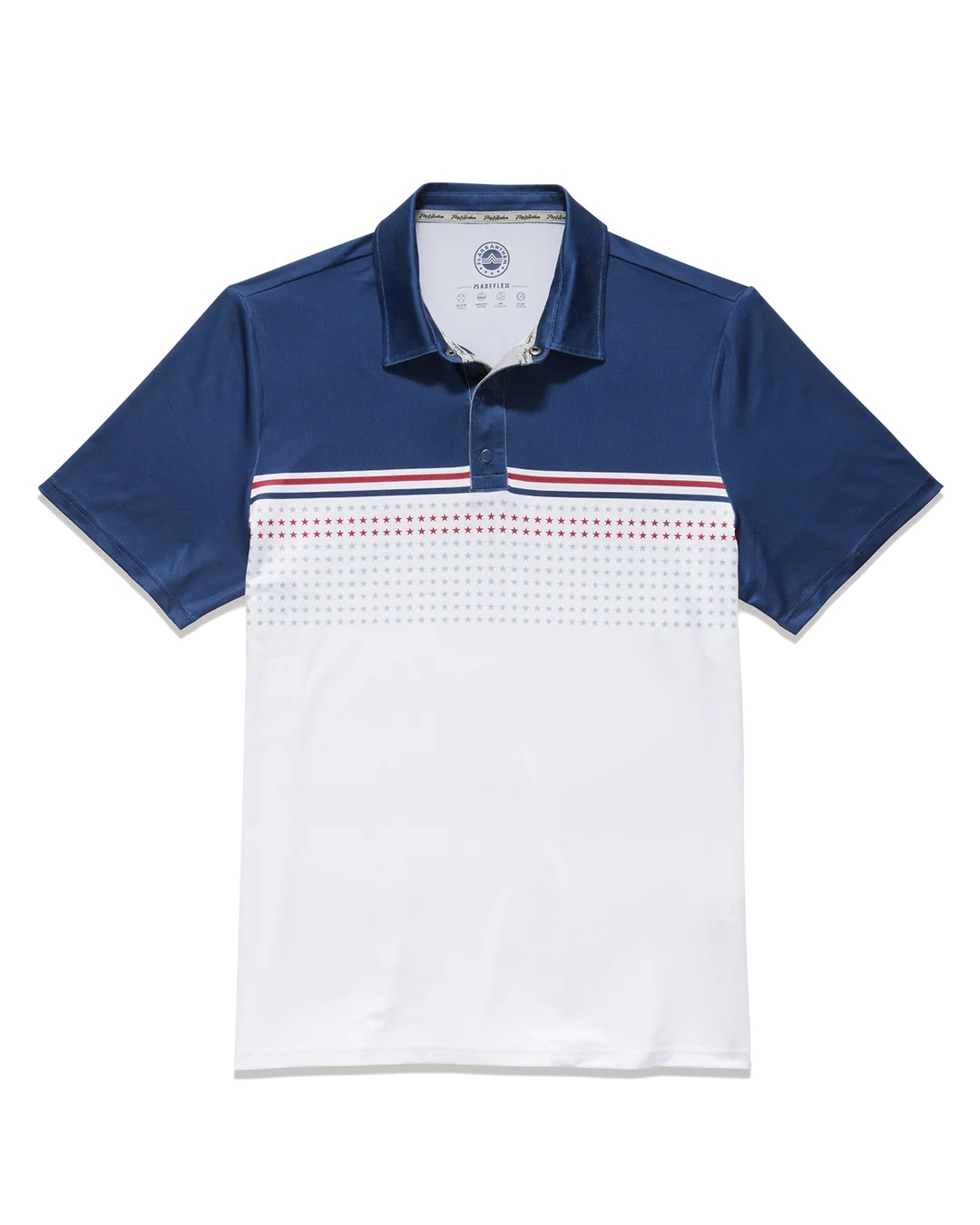 Banner Stars And Stripes Blocked Performance Polo