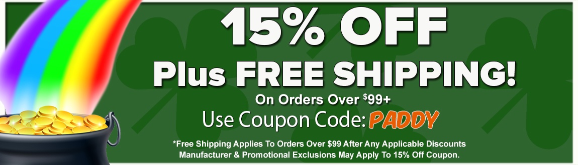 15% OFF Plus FREE Shipping For St. Paddy&#039;s Day! This Weekend ONLY!