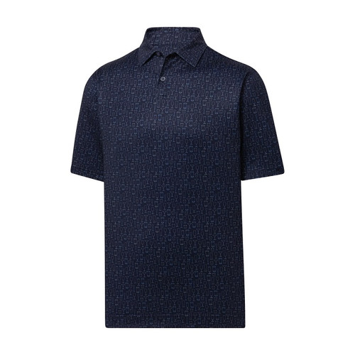 FootJoy Golf Glass Print Lisle Self Collar Polo | RockBottomGolf.com