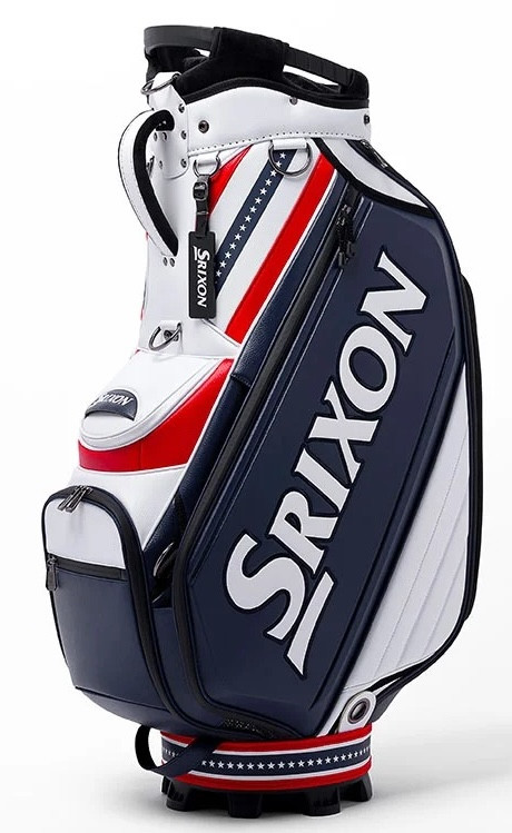 Srixon キャディバッグ 青白赤 Srixon ゴルフキャディバッグ 白 青 赤