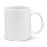 A Madrid Coffee Mug, featuring a classic white design with a sturdy handle, ideal for enjoying beverages.