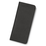 A black sunglass pouch with a textured finish and a discreet logo. Ideal for storing sunglasses securely.