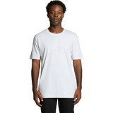 A plain, light grey T-shirt with short sleeves, featuring a logo on the front.