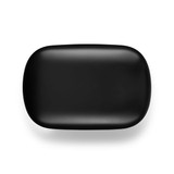 A black charging case for Loop Ear Buds with a smooth, rounded rectangular shape and a logo on the surface.