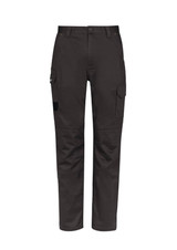 Black men's cargo pants featuring pockets and a casual fit. The design includes a logo. Suitable for summer wear.