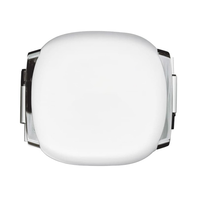 A white retractable charging data cable with a compact design and a silver clasp. It features a logo.