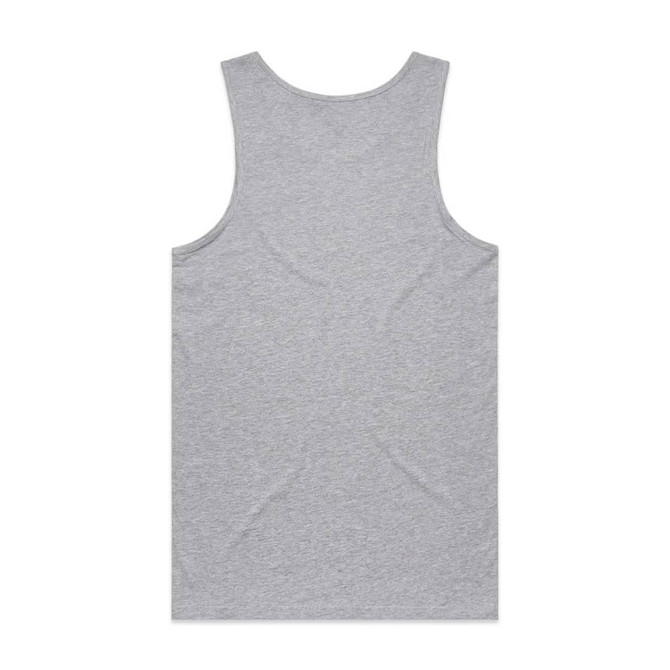 A grey singlet with a plain back, featuring a small logo at the neck area.