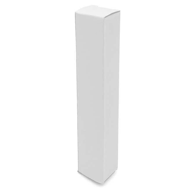 A white, rectangular box suitable for packaging a flashlight tool kit with level. The box features a simple design.