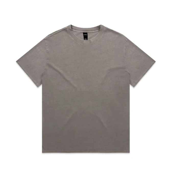 A grey Heavy Faded Tee with a relaxed fit, featuring a label tag.
