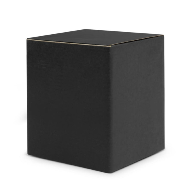 A black square box with a simple design, featuring a plain exterior and no visible logos or branding.