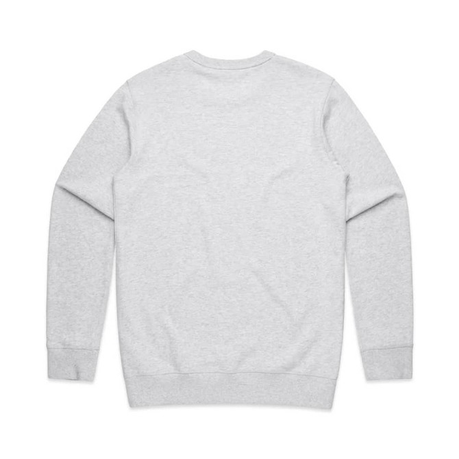 A grey sweatshirt featuring long sleeves and a simple design. The back view shows no logos or branding.