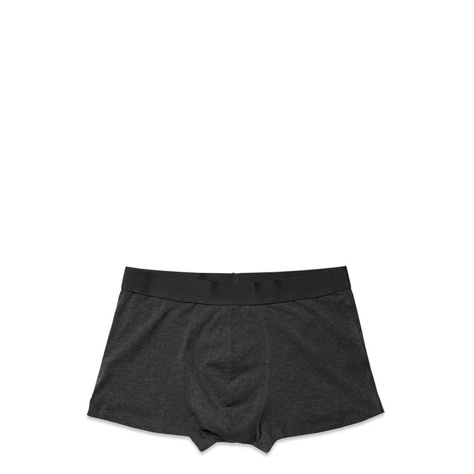 Dark grey boxer briefs with a smooth waistband and no visible branding.