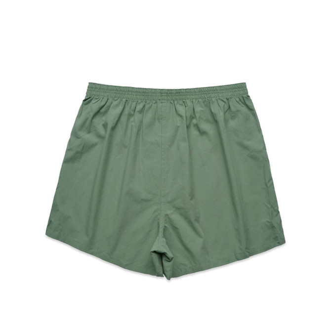Green boxer shorts featuring an elastic waistband, displayed flat without additional design elements.