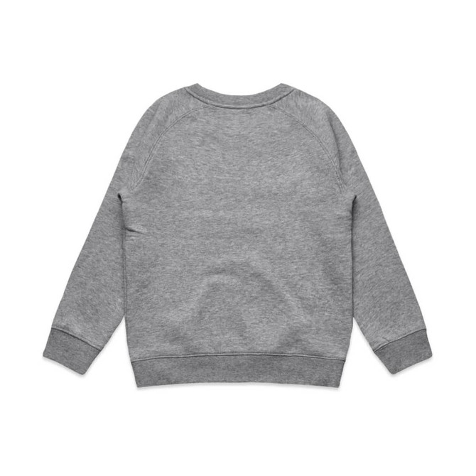 A grey jumper with a crew neck and ribbed cuffs. The design features a plain back with no visible branding.