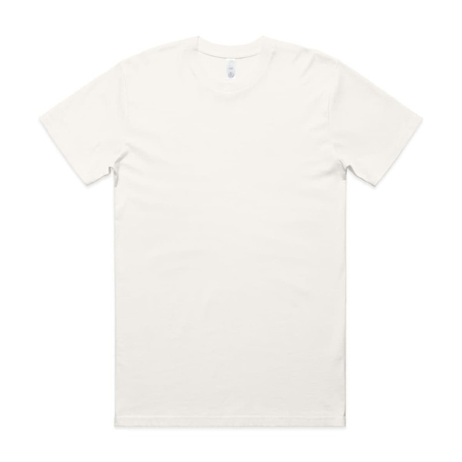 A plain white organic T-shirt with a classic fit, featuring a crew neckline and short sleeves.