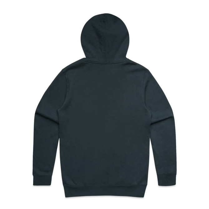 A dark green hoodie with a hood and long sleeves, featuring a smooth back design and no visible logos.