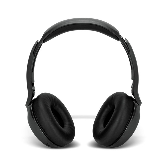 Black Skullcandy Icon 180 wireless headphones with cushioned ear cups and an adjustable headband.