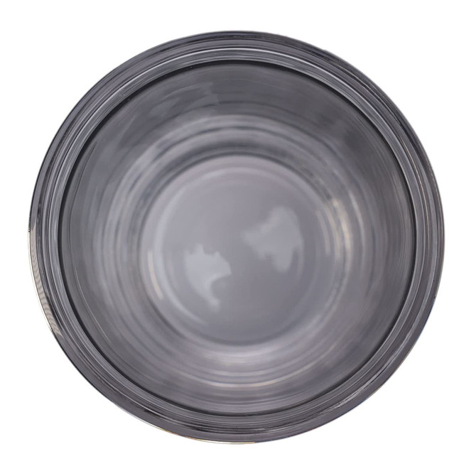 A reusable coffee cup with a transparent design and a snap lid, featuring a smooth interior surface.