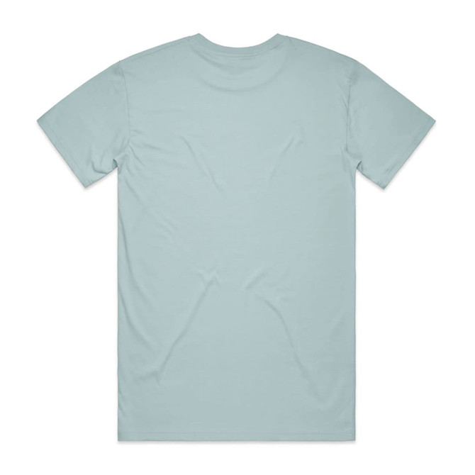 A light blue T-shirt featuring a plain design, with no visible logos or text.