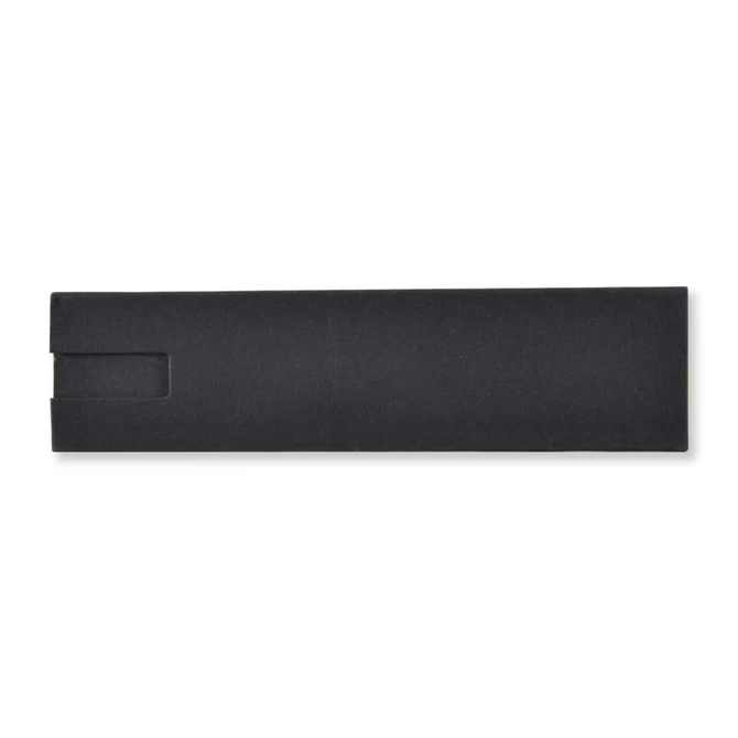 A sleek black packaging sleeve for the Mac Pen, designed for a stylish presentation of the writing instrument.