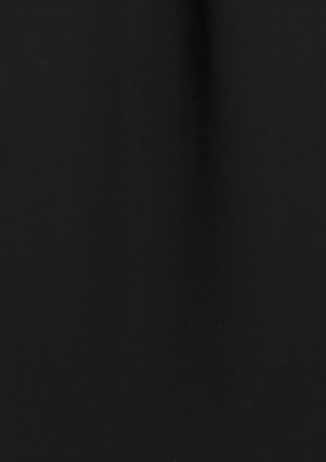 A black long sleeve blouse with a button-up design, featuring a simple and elegant appearance.