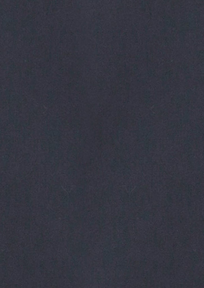 A dark navy button-up shirt with short sleeves and a logo on the chest.