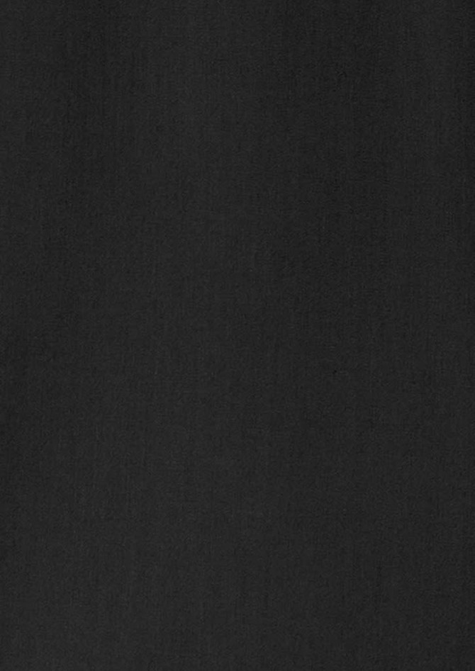 A black, textured fabric suitable for a long sleeve button-up shirt. It has a smooth finish and includes a logo.