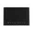 A black wireless charger speaker featuring controls on the front and a logo, designed for charging and alarm functions.