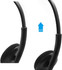 Black Regent Conference Headphones with adjustable headband and soft ear pads. Includes a logo on the side.