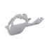 A silver multi-tool shaped like a key, featuring measurement markings and a bottle opener. It has a simple design.