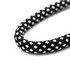 A black and white braided strap with a textured finish, designed for crossbody use with phones.