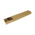 A kraft sliding gift box containing a round item with a logo, showcasing a natural brown colour.